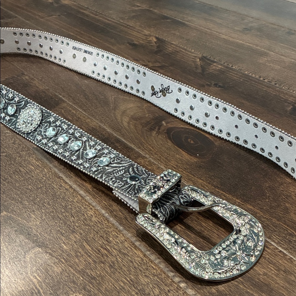 Blazin Roxx Silver and Black Embellished Belt